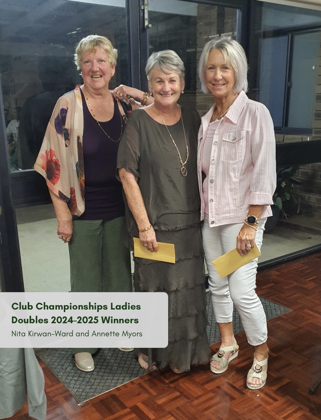 Ladies Doubles Winners