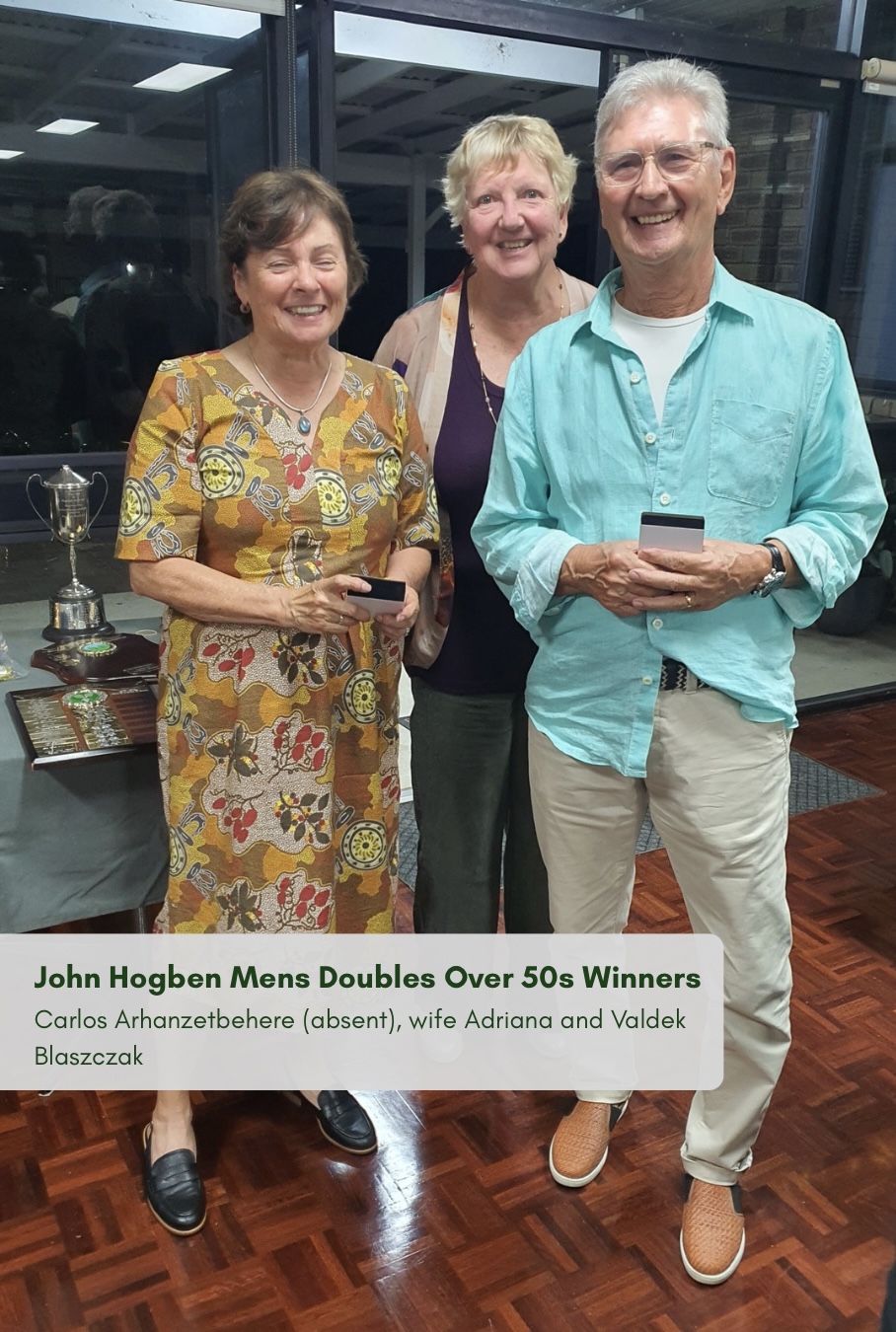 John Hogben Mens Doubles Over 50s Winners