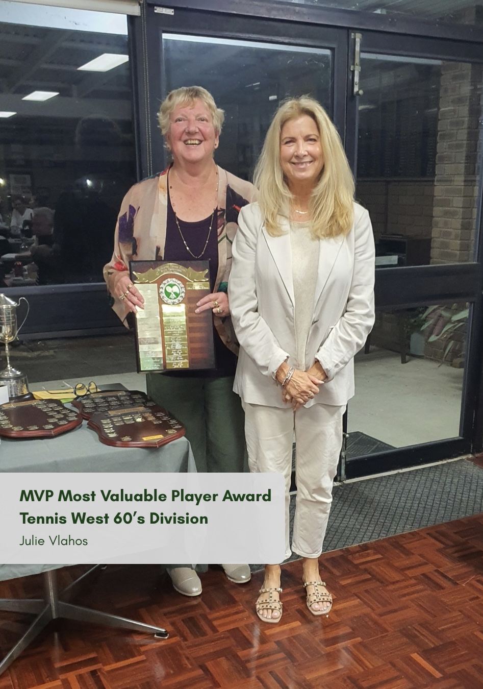 Most Valuable Player Award Tennis West 60’s Division